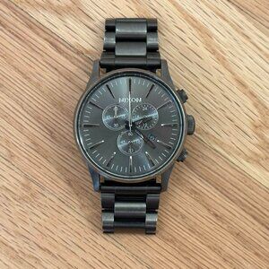 Men's Nixon Sentry Chrono Watch - All Gunmetal